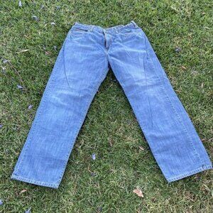 Vintage Calvin Klein Straight Leg Denim Jeans 36 Wide Leg
